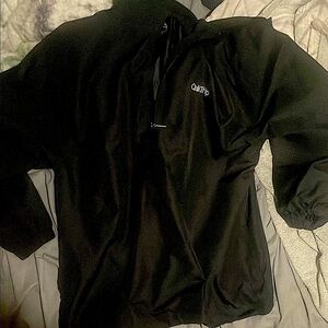 Storm Black Windbreaker Jacket with Stand-Up Collar